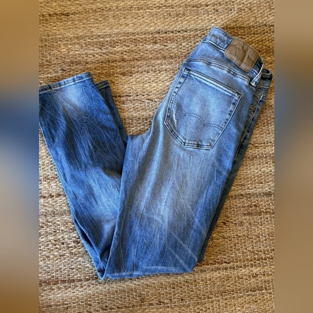 Lee Heritage Skinny Hi Rise Jeans Kelly Mid Med Wash Stretch Denim 4 M - Picture 2 of 5